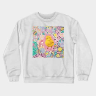 Easter Chick, Fluffy Yellow Baby Chicken Crewneck Sweatshirt